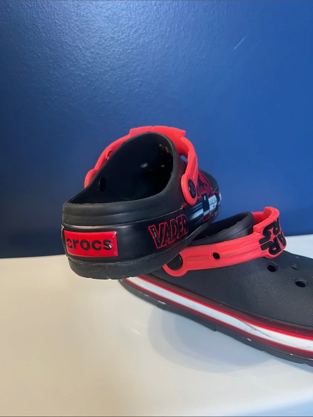 Star Wars Black and Red Kids J2 Clog Sandals with Vader Accent